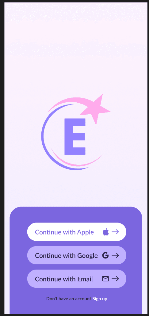 Excellence Directory mobile sign-in screen